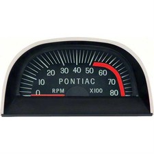 OER 6468675 67 Fits Pontiac Hood Tach 5200 Red Line, Fits V8 Point Ignition picture