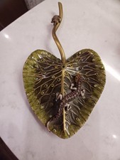 Jay Strongwater Frog and Lizzard on Enamelled and Jeweled Leaf, 7 inches x... picture