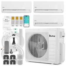 28000 BTU 3 Zone Ductless Mini Split Air Conditioner & Heat Pump -9K+9K+18K,Wifi picture