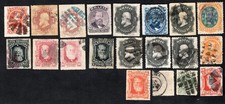 Brazil 1866-85 stamps Mi#28-61 DIFFERENT CANCELLATIONS used CV=500$ picture