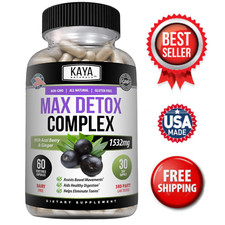 Max Detox 60ct Colon Liver Gut Cleanse Toxins Energy Boost Weight Loss Capsules picture