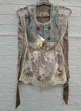 New Alte Liebe Girls Dirndl German Dress Octoberfest 2 Piece Taupe Size 104 picture