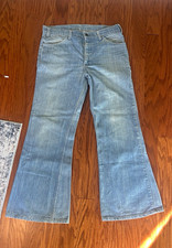 Vintage Levi’s 663 Orange Tab Flare Bell Bottom Men’s Blue Denim 34x30 picture