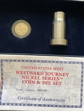Genuine U.S. Mint Retired Working Die & Buffalo Nickel Set - COA picture