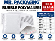 MR. PACKAGING White Bubble Poly Mailers Padded Self Seal Envelopes Choose Size picture