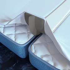 2-in-1 Bed Bridge Twin to King with Attached Sheet – Bed Gap Filler  picture