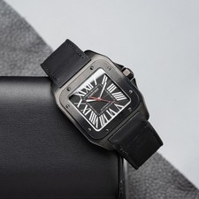 Cartier WSSA0006 41.3mm Medium Santos DLC Coated picture