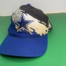 Vtg 90s Dallas Cowboys Logo Athletic Splash Hat Paint Brush Snapback NFL Cap picture