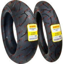 Pirelli 120/70ZR17 180/55ZR17 Diablo Rosso II Motorcycle Tires Set Front Rear picture
