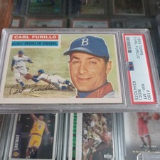 1956 TOPPS CARL FURILLO 190 PSA 8 (OC) (NM-MT) clean slab low pop picture