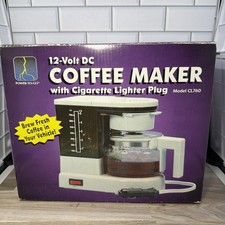 New Vtg 12v 5 Cup Portable Coffee Maker Auto Plug Camping Travel Lighter Plug picture