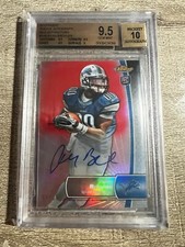 2012 Topps Finest Red Refractor Ryan Broyles 4/15 Rookie AUTO BGS GEM MINT 9.5 picture