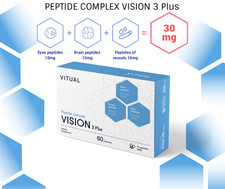 Vision 3 Plus - Visual System Peptide Bioregulator Complex 60 Capsules picture