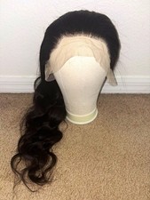 NEW Black 30 Inch 13x4 Hd Lace Human Hair Wig  picture