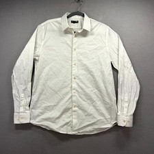 Express 1MX Dress Shirt Mens Medium 15-15.5 White Modern Fit Business Oxford picture