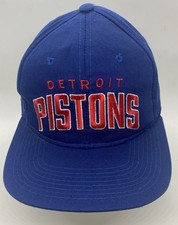 Vintage Detroit Pistons Hat Cap Snap Back Blue NBA Basketball Starter Never Worn picture