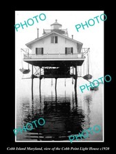 OLD 6 X 4 HISTORIC PHOTO OF COBB ISLAND MARYLAND THE C/I LIGHT HOUSE c1920 picture