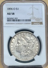 1896 O MORGAN SILVER DOLLAR NGC AU58 BETTER DATE  NEW ORLEANS MINT COIN picture