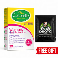 Culturelle Women's 4-in-1 Probiotic 30 Capsules 1 Pack + Free Eye Wipe EXP 08/27 picture
