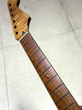 Satin AAA 22fret Roasted flame Maple Electric guitar neck Part replace rosewood picture