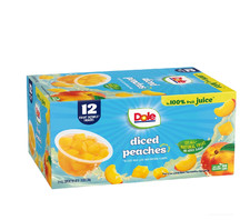 Dole Diced Peaches in 100% Juice^ - Dole Fruit Bowls Snacks - 4 oz Fruit Bowls - picture