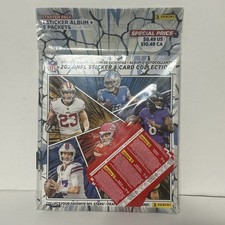 Lot Of 5 2024 PANINI NFL STICKER AND CARD COLLECTION 1 ALBUM AND 5 PACKS SEALED picture