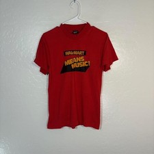 Vintage Wal-Mart Shirt Mens Medium Means Music Screen Stars Best Made in USA 90s picture