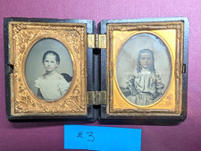 1856 Ninth‑Plate Tintypes (Two) – Beautiful Girls – Tinted Cheeks – A.P. Critchl picture