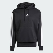 adidas men Essentials 3-Stripes Fleece Hoodie picture