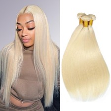 LAPONDAI 613 Blonde Brazilian Virgin Human Hair Bundles Straight 12A Grade 16 picture