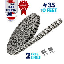 #35 SS Stainless Steel Roller Chain 10 Feet with 2 Connecting Links picture