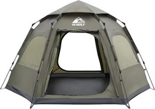 2/3/4 Person Camping Tent - Instant Pop Up Waterproof 2 Doors Tent with E picture
