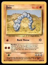Onix 56/102 Common Base Set Unlimited Pokemon Near Mint picture