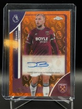 2025-26 Topps Chrome EPL Jarrod Bowen Orange Logofractor Autograph /25 West Ham picture