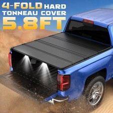 Hard Tonneau Cover For 14-18 Chevy Silverado GMC Sierra Truck Bed 5.8 FT 4-Fold picture