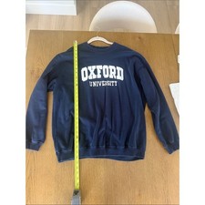 Vintage Oxford Navy Crewneck Sweatshirt with White Oxford University Chest Print picture