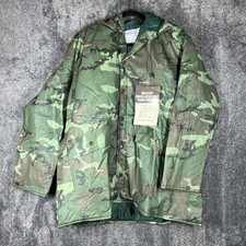 WearGuard Parka Mens M Green Camouflage PVC Insulated Hooded Mid-Length picture