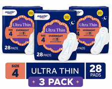 3x Ultra Thin Pads with Flexi-Wings, Overnight Absorbency, Size 4, 28 Count picture