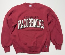 VTG Russell Arkansas Razorbacks Sweatshirt Mens XL Crewneck Made USA Embroidered picture