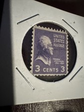 Vintage ~Super RARE ~ 1928-1933 Violet Thomas Jefferson 3 Cent US Stamp NM++ 💎 picture