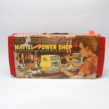 Vtg 1964 Mattel Real Power Shop Woodworking Toy 4401 Case Lathe Jig Saw Unused picture