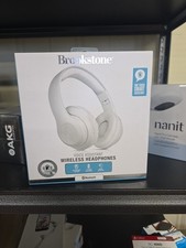 Brookstone Voice Assistant Wireless Headphones Bluetooth - New in Box. White picture