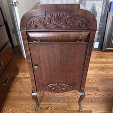 Antique Victorian Era Music Cabinet 42x19x12.5  Mahogany - gorgeous woodworking  picture
