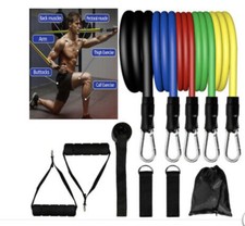 JAXPETY 002910 Fitness Tube Exercise Resistance Band Set - 11 Pcs picture