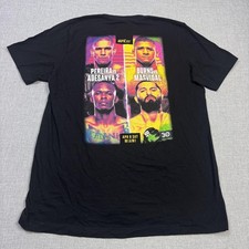 UFC T-Shirt Mens Large Black UFC 287 Event Graphic Crew Neck 100% Cotton Tagless picture
