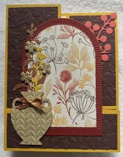Stampin' Up Card Kit GLOW OF HARVEST Autumn Vase SPECIAL Birthday Sympathy NEAT picture