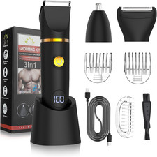 Manscape Body Trimmer for Men, 3 in 1 Men'S Grooming Kit with Pubic/Nose picture