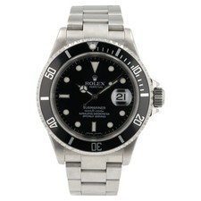 Rolex Submariner Black dial Stainless Steel 40mm Automatic Mens Watch 16610 picture