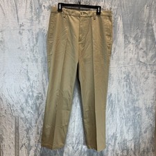 Dockers Mens Khaki Chino Pants 33 32 Tan Pleated Classic Fit Iron Free Signature picture
