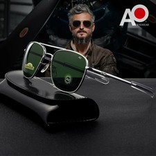 Ao Aviation Sunglasses Men Original Case Cleaning Cloth American Optical Glass picture